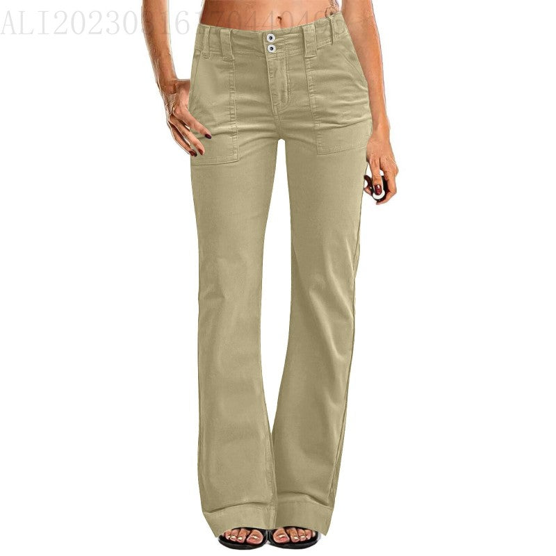 Naisten löysät suorat fitness-housut