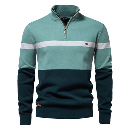 Half-Zip Colorblock -neule