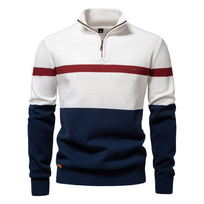 Half-Zip Colorblock -neule