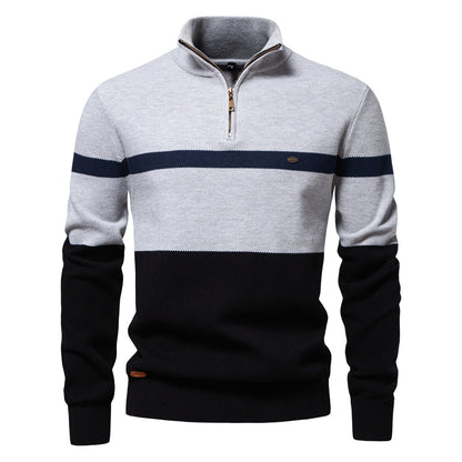 Half-Zip Colorblock -neule