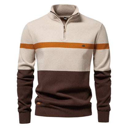 Half-Zip Colorblock -neule