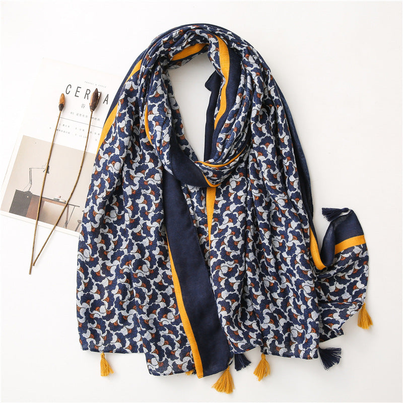 Vintage-silkkinen tilkkuhuivi