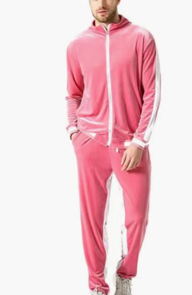 Contrast Gold Velvet Miesten Puku