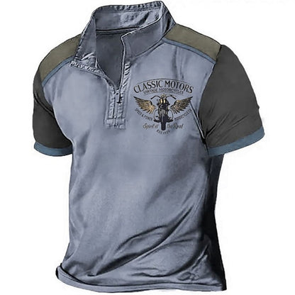 Vintage miesten lyhythihainen pikeepaita