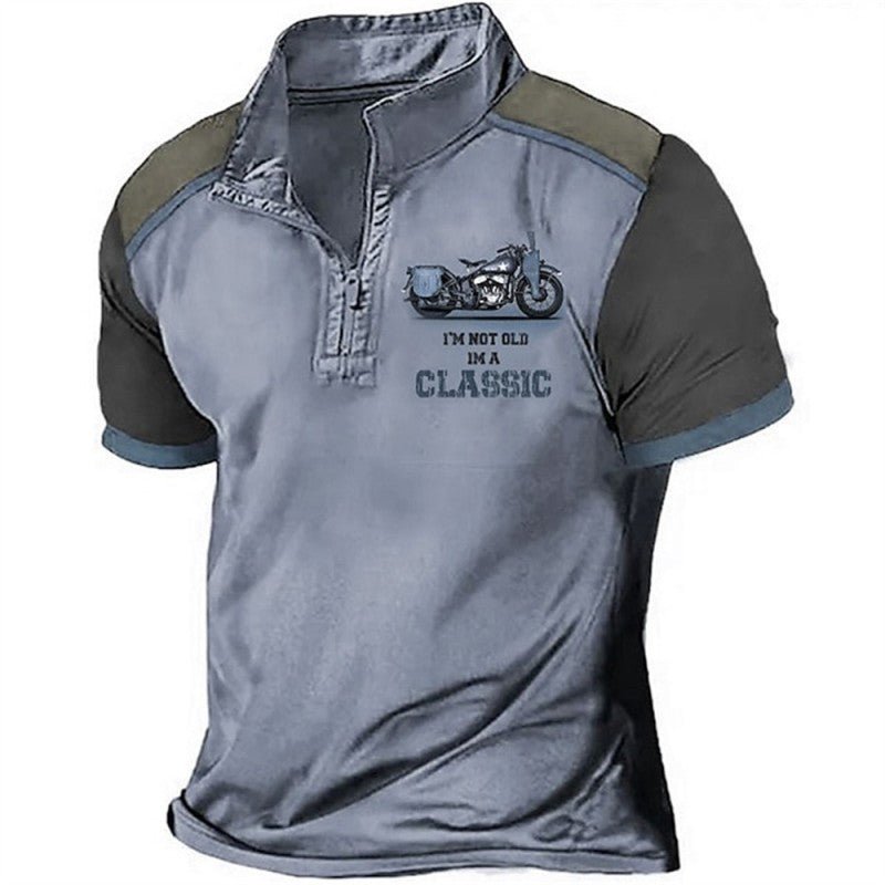 Vintage miesten lyhythihainen pikeepaita