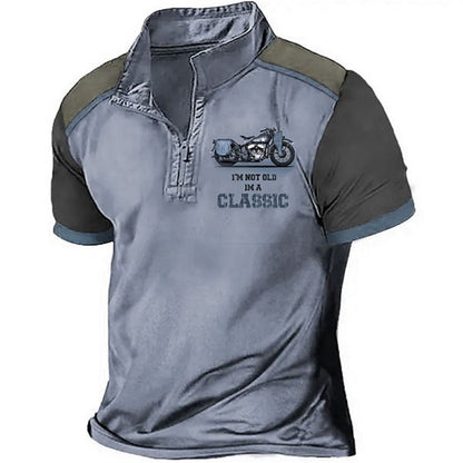 Vintage miesten lyhythihainen pikeepaita