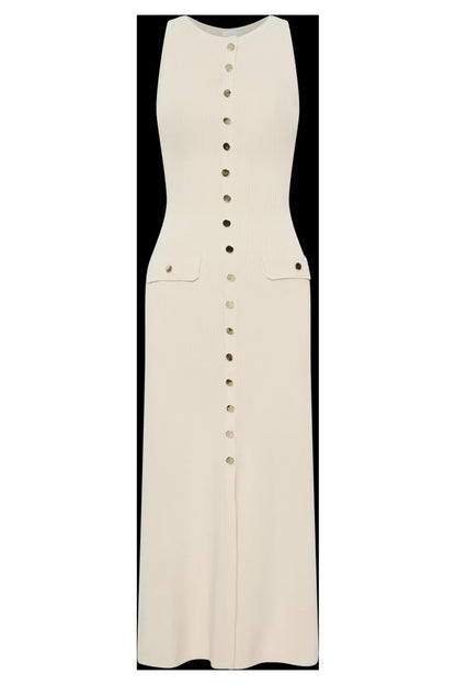 Hihaton pyöreäkauluksinen neulemekko