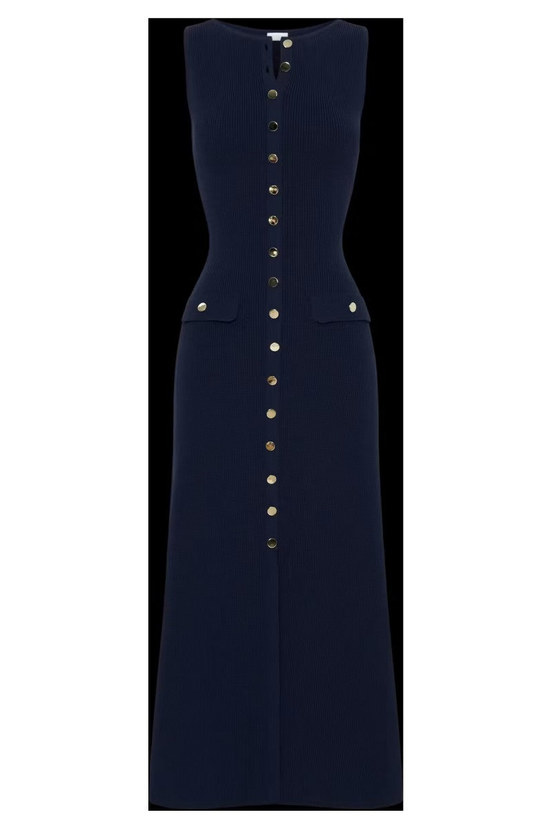 Hihaton pyöreäkauluksinen neulemekko