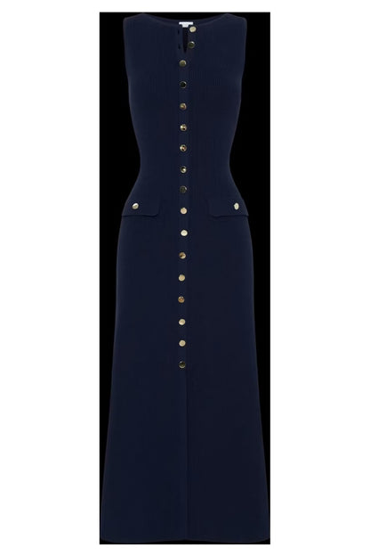 Hihaton pyöreäkauluksinen neulemekko