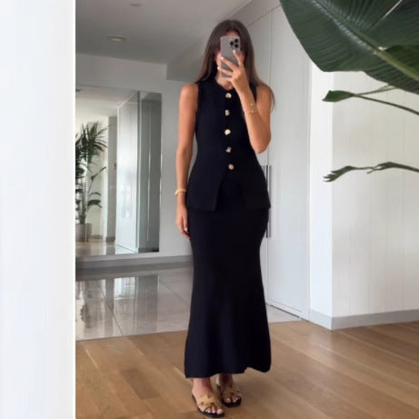 Yksivärinen Slim Fit -hame